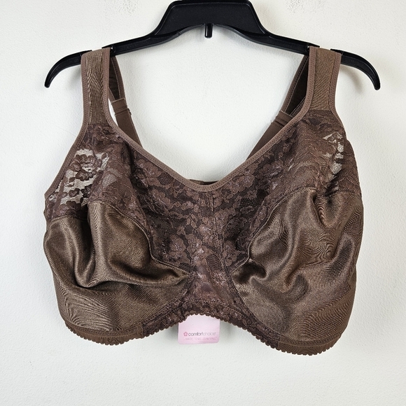 Comfort choice Easy Enhancer bra Size 48DD NWT 27-1736-1 brown - Picture 1 of 5